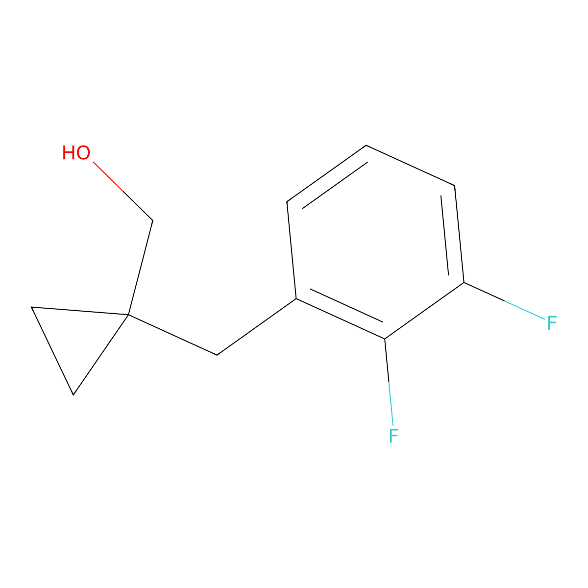 (1-(2,3-Difluorobenzyl)cyclopropyl)methanol molecular structure, CAS 1483342-53-5