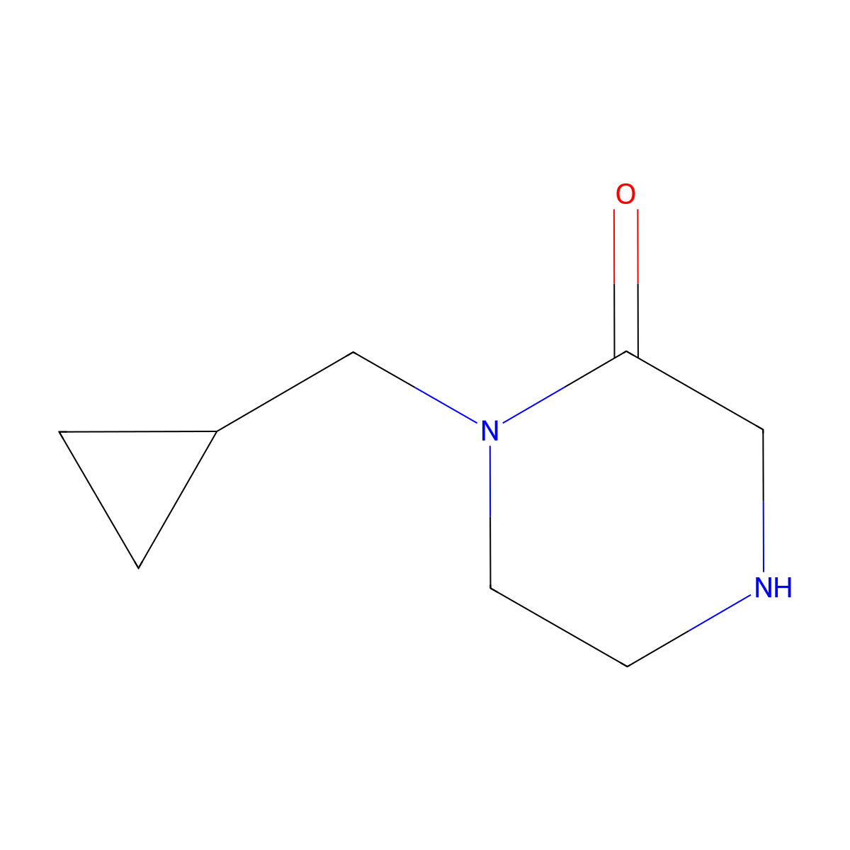 1-(Cyclopropylmethyl)piperazin-2-one molecular structure, CAS 148336-01-0
