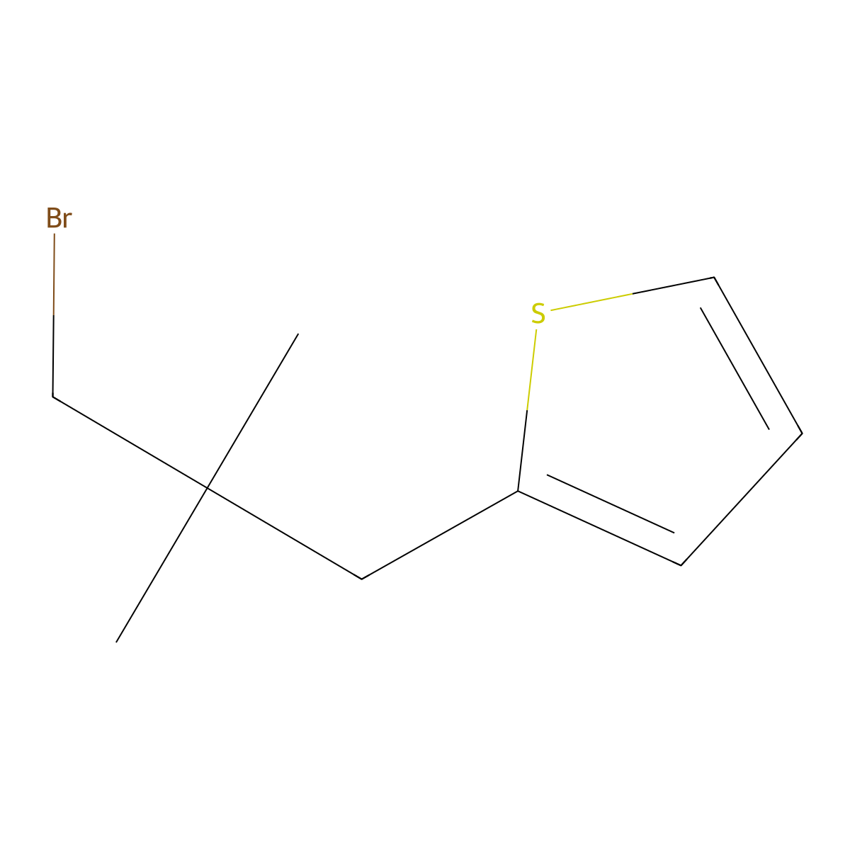 2-(3-Bromo-2,2-dimethylpropyl)thiophene molecular structure, CAS 1483381-48-1