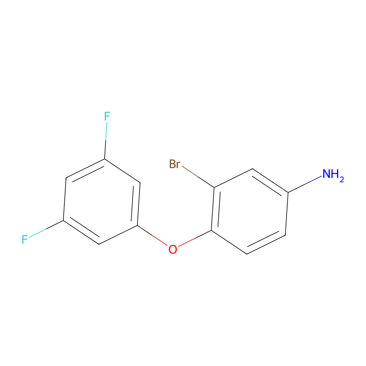 4-(3,5-Difluorophenoxy)-3-bromoaniline molecular structure, CAS 1483390-41-5