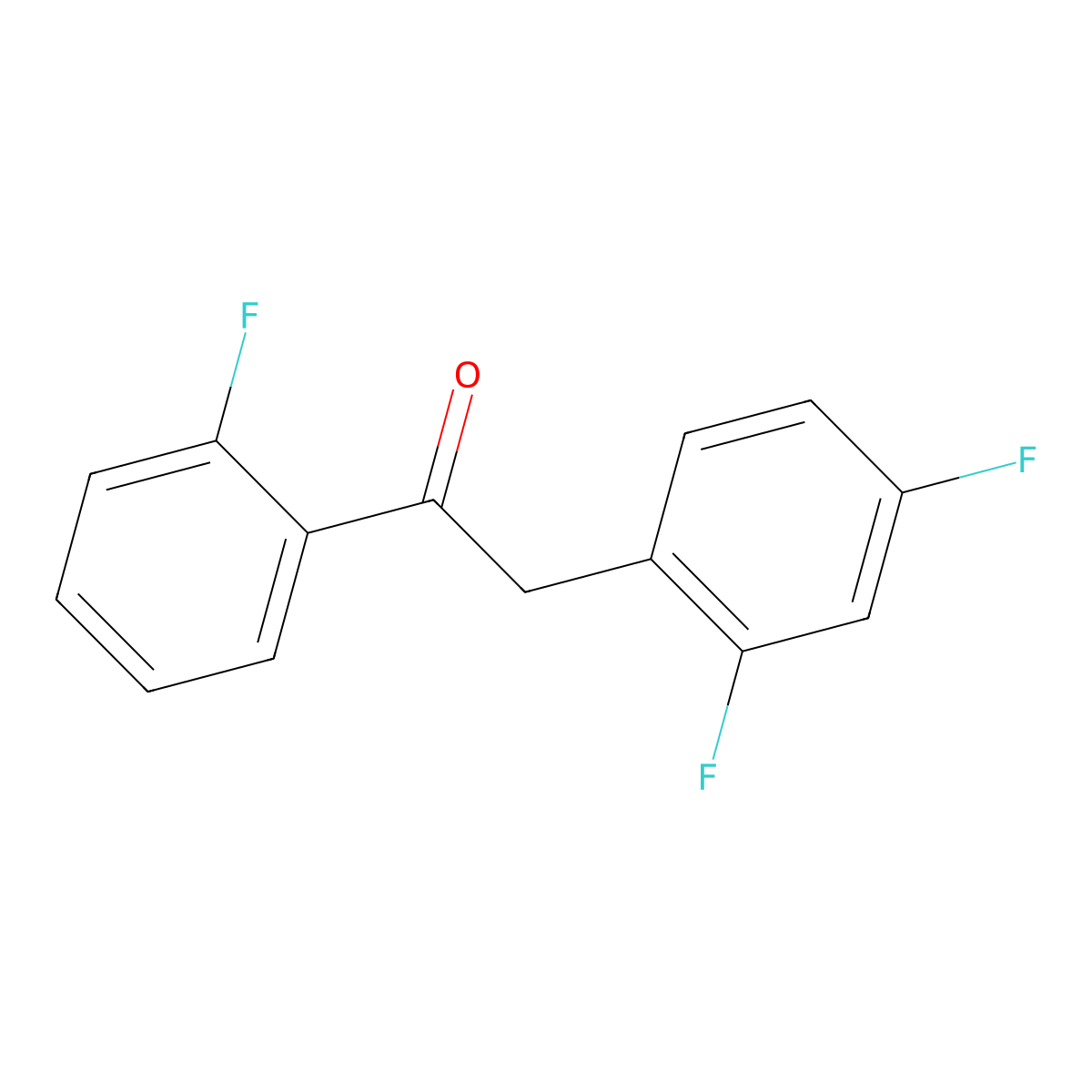 2-(2,4-Difluorophenyl)-1-(2-fluorophenyl)ethanone molecular structure, CAS 1483427-28-6