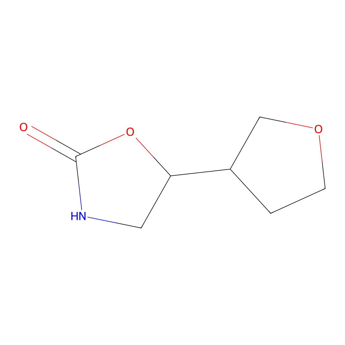 5-(Oxolan-3-yl)-1,3-oxazolidin-2-one molecular structure, CAS 1483428-80-3