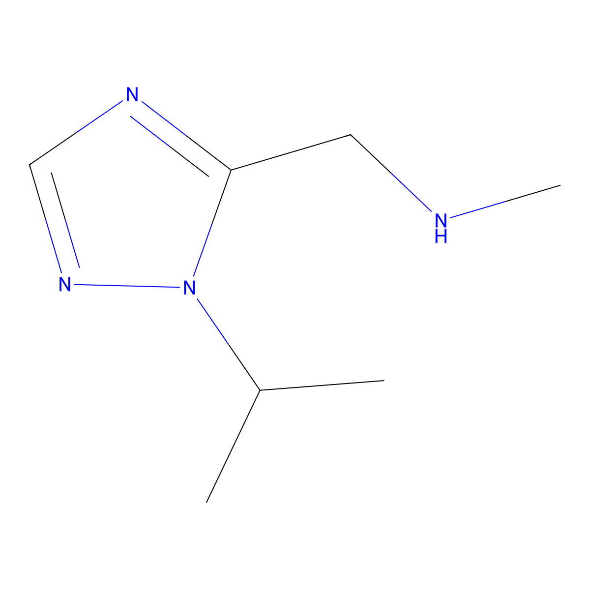 methyl({[1-(propan-2-yl)-1H-1,2,4-triazol-5-yl]methyl})amine molecular structure, CAS 1483429-16-8