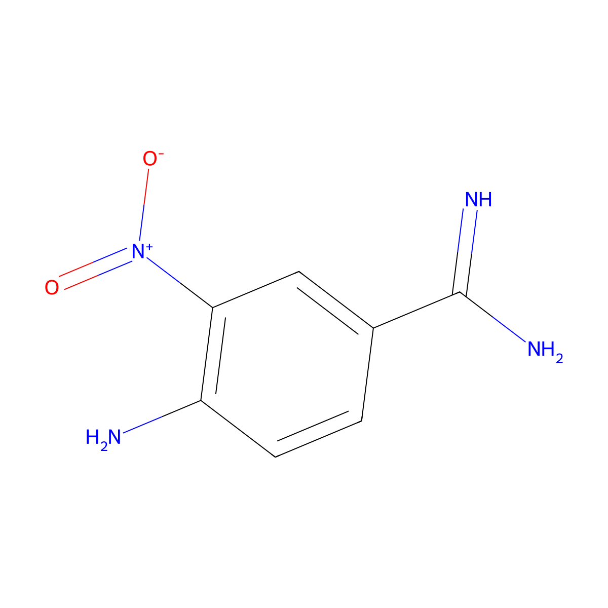 4-Amino-3-nitrobenzene-1-carboximidamide molecular structure, CAS 148344-28-9