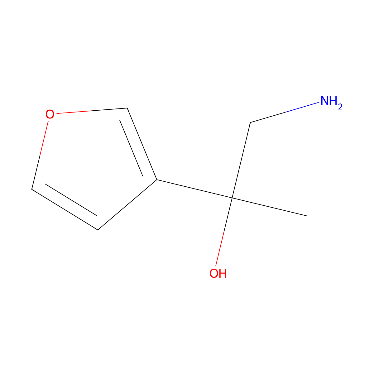 1-Amino-2-(furan-3-yl)propan-2-ol molecular structure, CAS 1483442-45-0