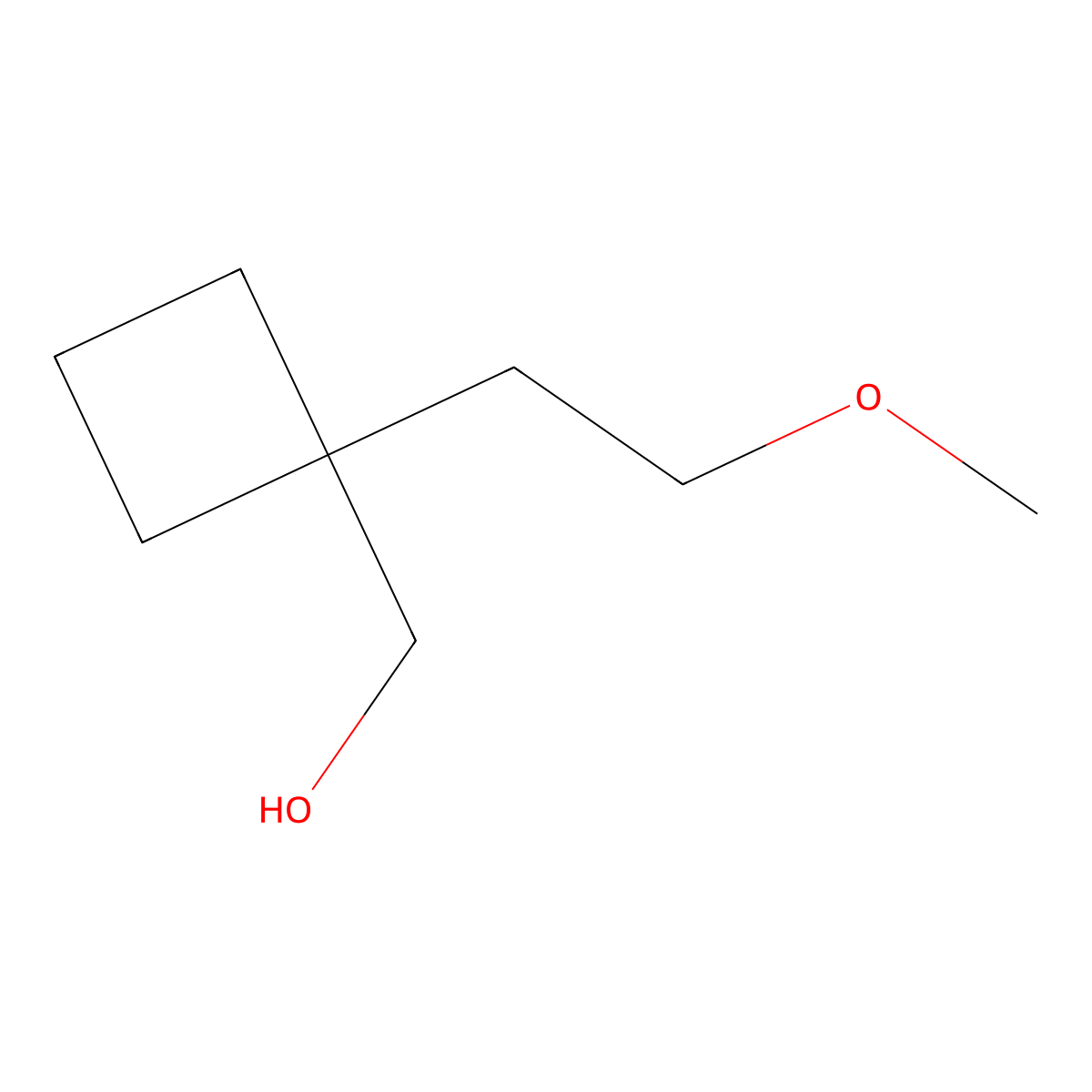 [1-(2-Methoxyethyl)cyclobutyl]methanol molecular structure, CAS 1483466-73-4