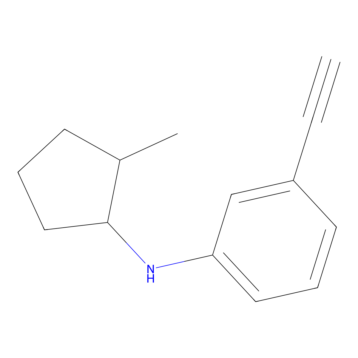 3-ethynyl-N-(2-methylcyclopentyl)aniline molecular structure, CAS 1483480-61-0