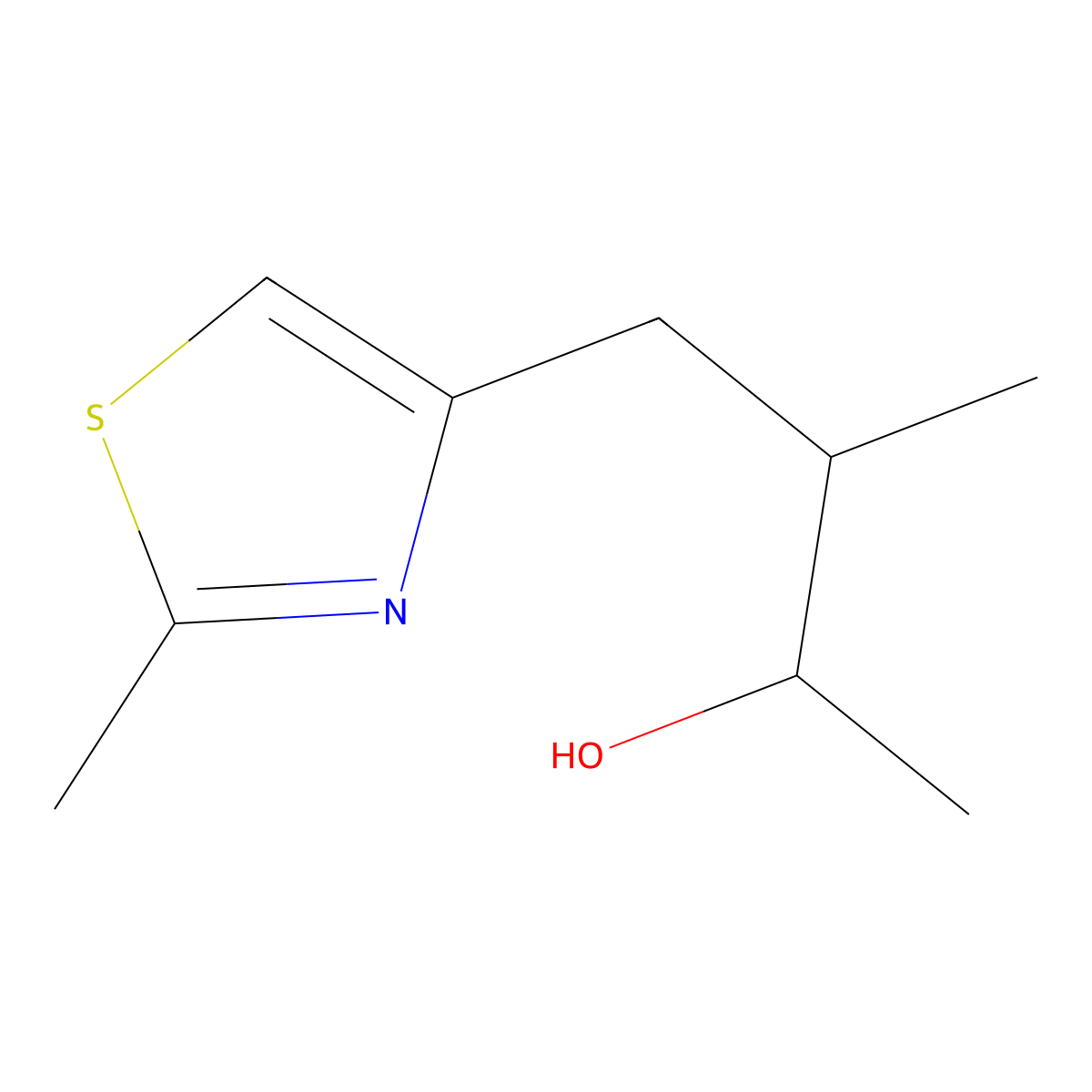 3-Methyl-4-(2-methyl-1,3-thiazol-4-yl)butan-2-ol molecular structure, CAS 1483495-99-3