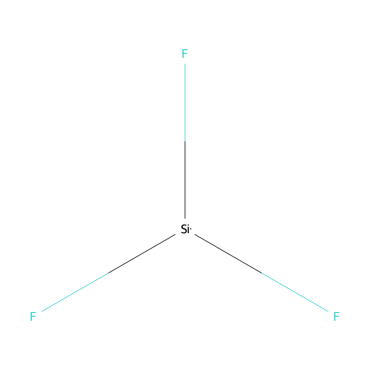 Trifluorosilyl radical molecular structure, CAS 14835-14-4