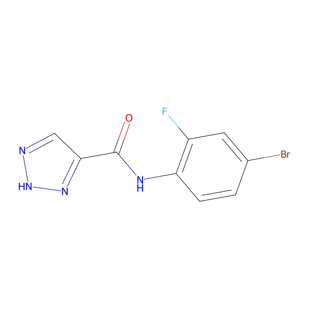N-(4-bromo-2-fluorophenyl)-1H-1,2,3-triazole-5-carboxamide molecular structure, CAS 1483506-30-4