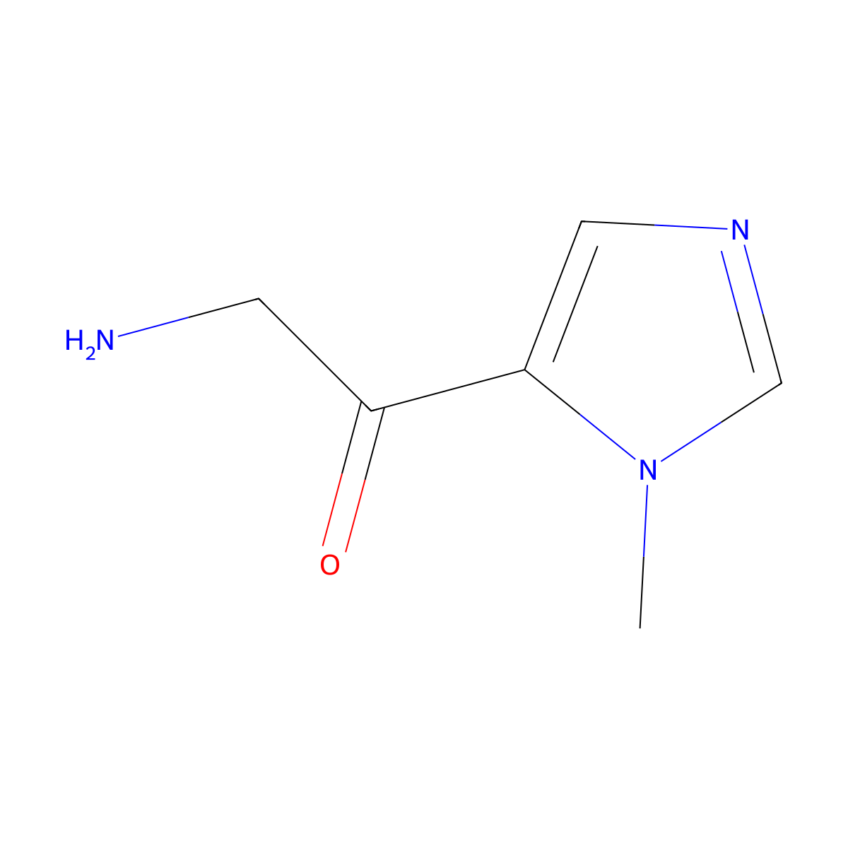 2-amino-1-(1-methyl-1H-imidazol-5-yl)ethan-1-one molecular structure, CAS 1483516-14-8