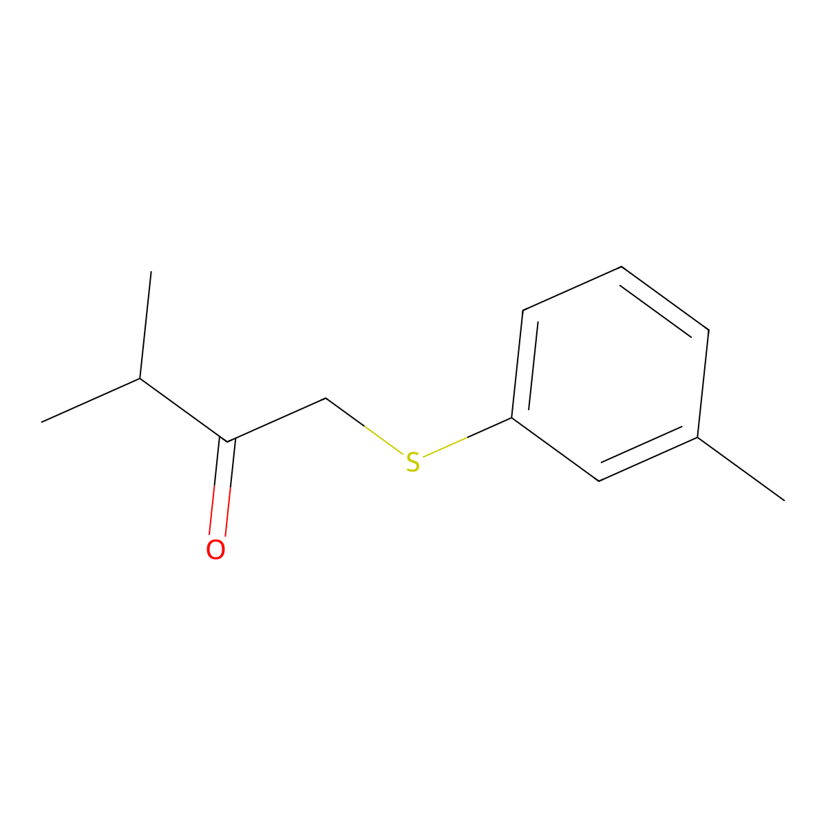 3-Methyl-1-(m-tolylthio)butan-2-one molecular structure, CAS 1483521-25-0