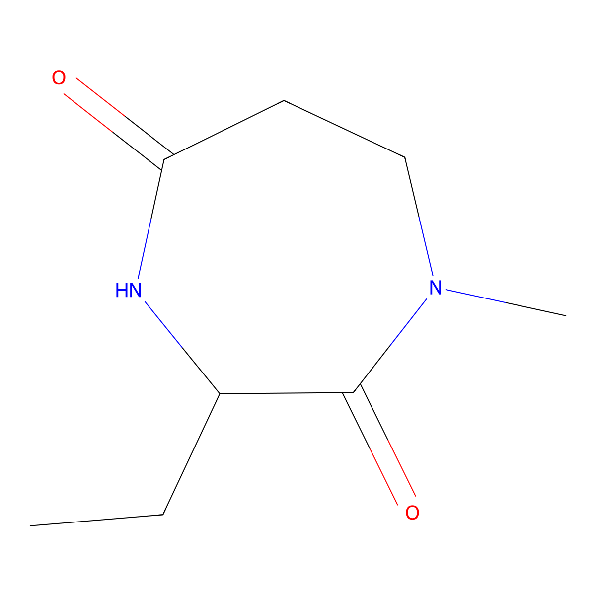 3-Ethyl-1-methyl-1,4-diazepane-2,5-dione molecular structure, CAS 1483527-25-8
