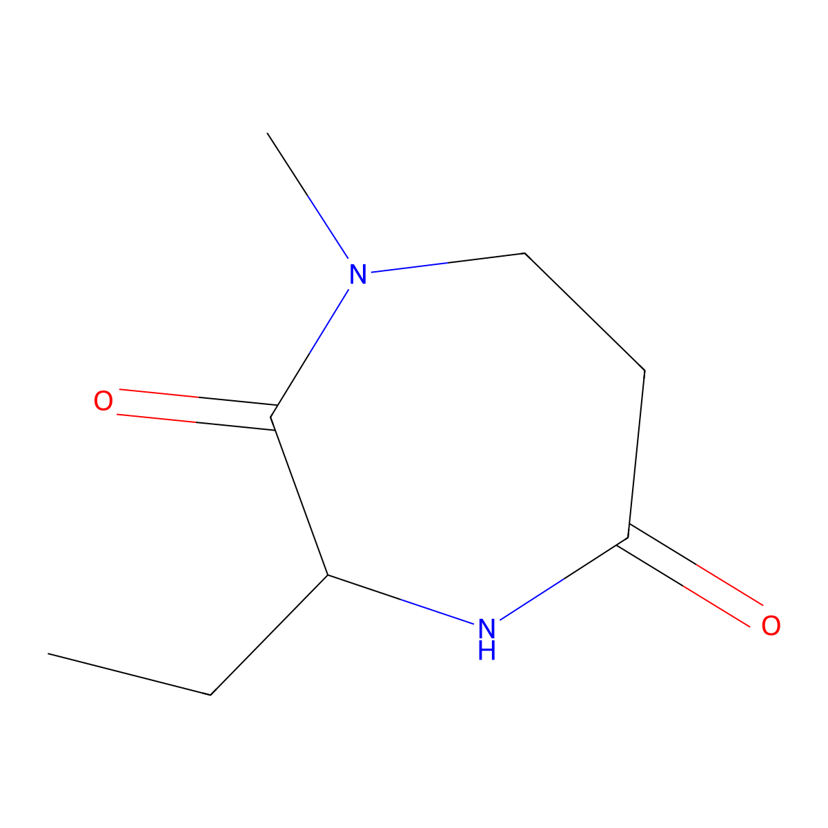 3-Ethyl-1-methyl-1,4-diazepane-2,5-dione molecular structure, CAS 1483527-25-8