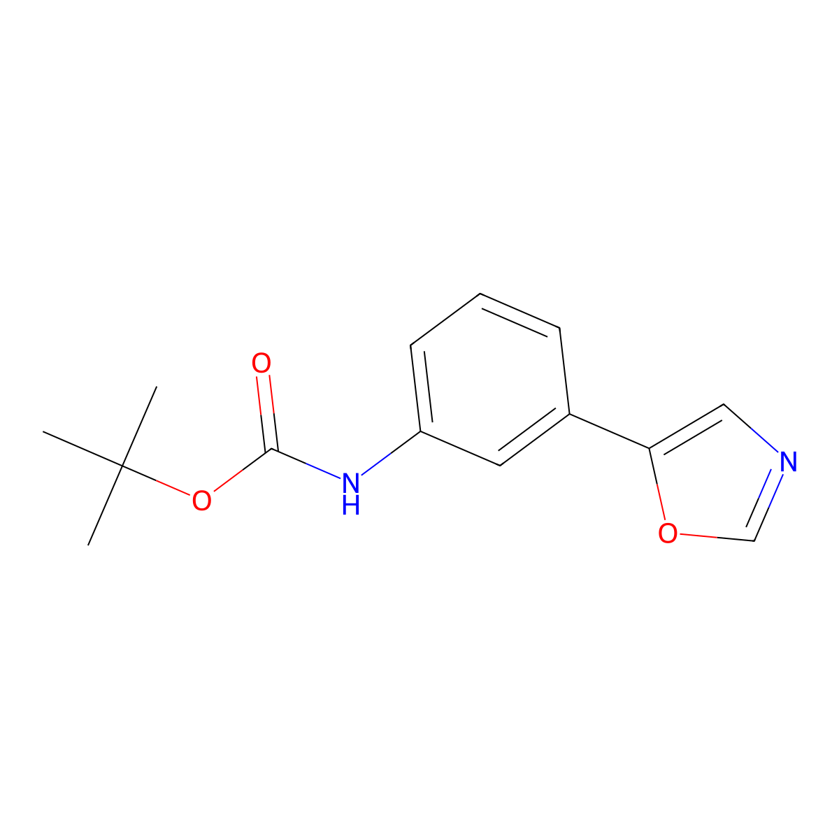tert-butyl N-[3-(1,3-oxazol-5-yl)phenyl]carbamate molecular structure, CAS 1483530-03-5