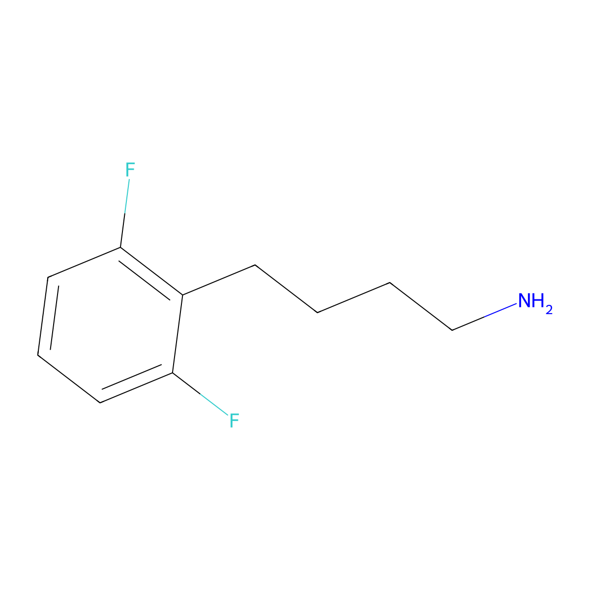 4-(2,6-Difluorophenyl)butan-1-amine molecular structure, CAS 1483548-38-4