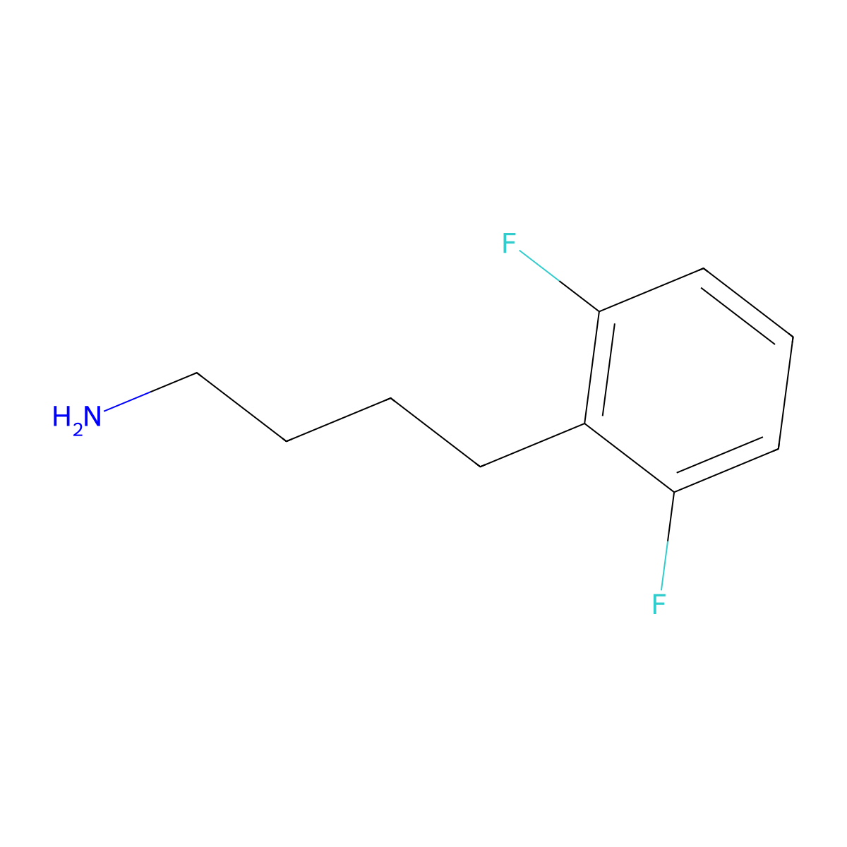 4-(2,6-Difluorophenyl)butan-1-amine molecular structure, CAS 1483548-38-4
