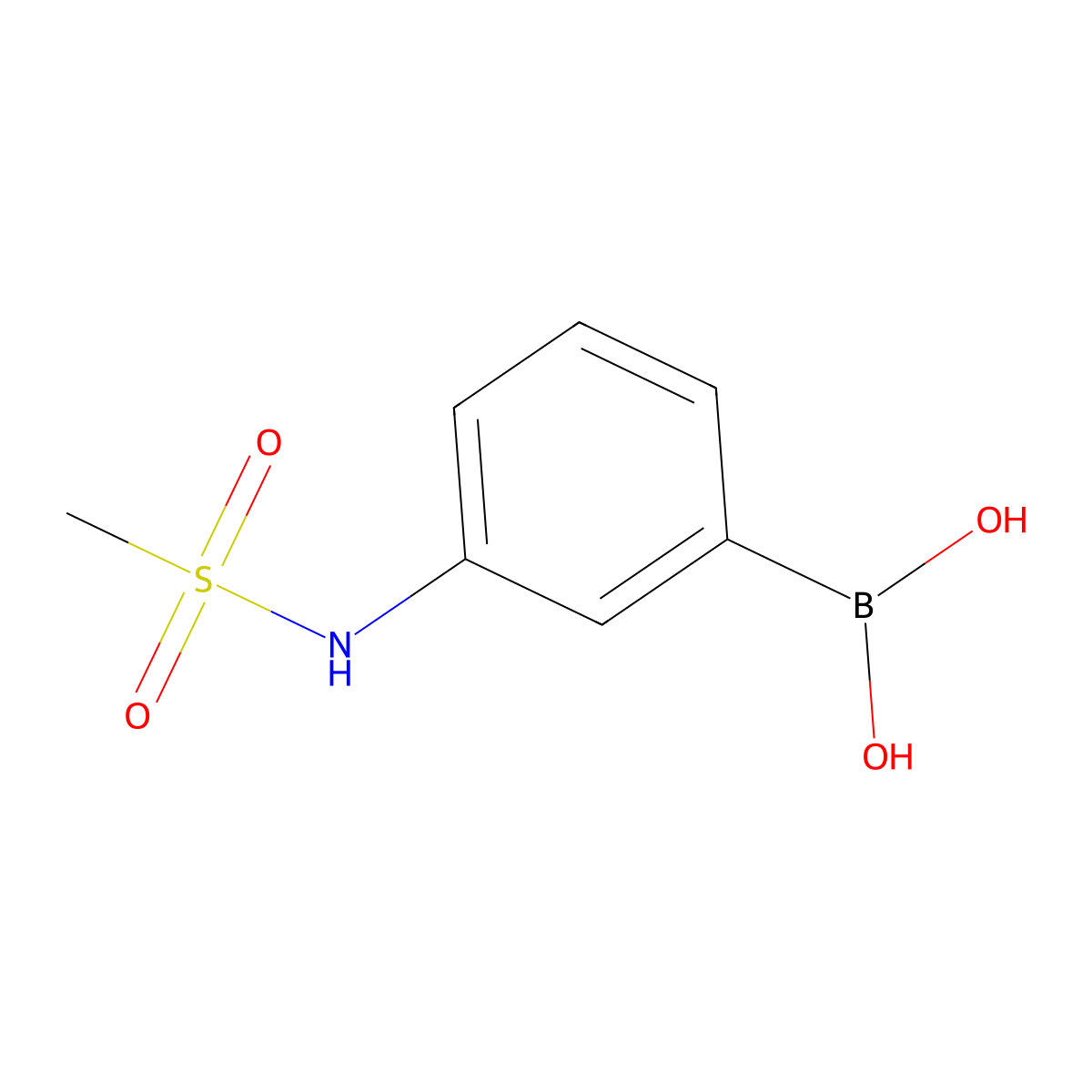 3-Methylsulfonylaminophenylboronic acid molecular structure, CAS 148355-75-3