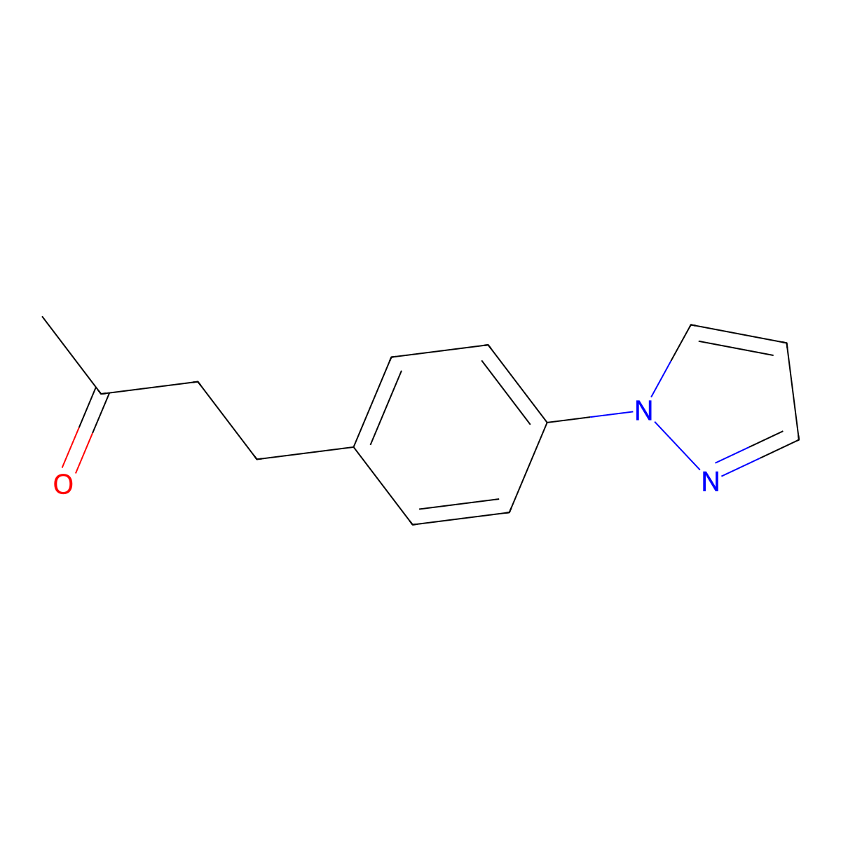 4-(4-(1h-Pyrazol-1-yl)phenyl)butan-2-one molecular structure, CAS 1483556-33-7