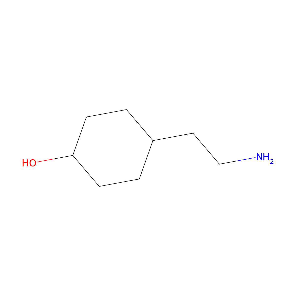 4-(2-Aminoethyl)cyclohexan-1-ol molecular structure, CAS 148356-06-3