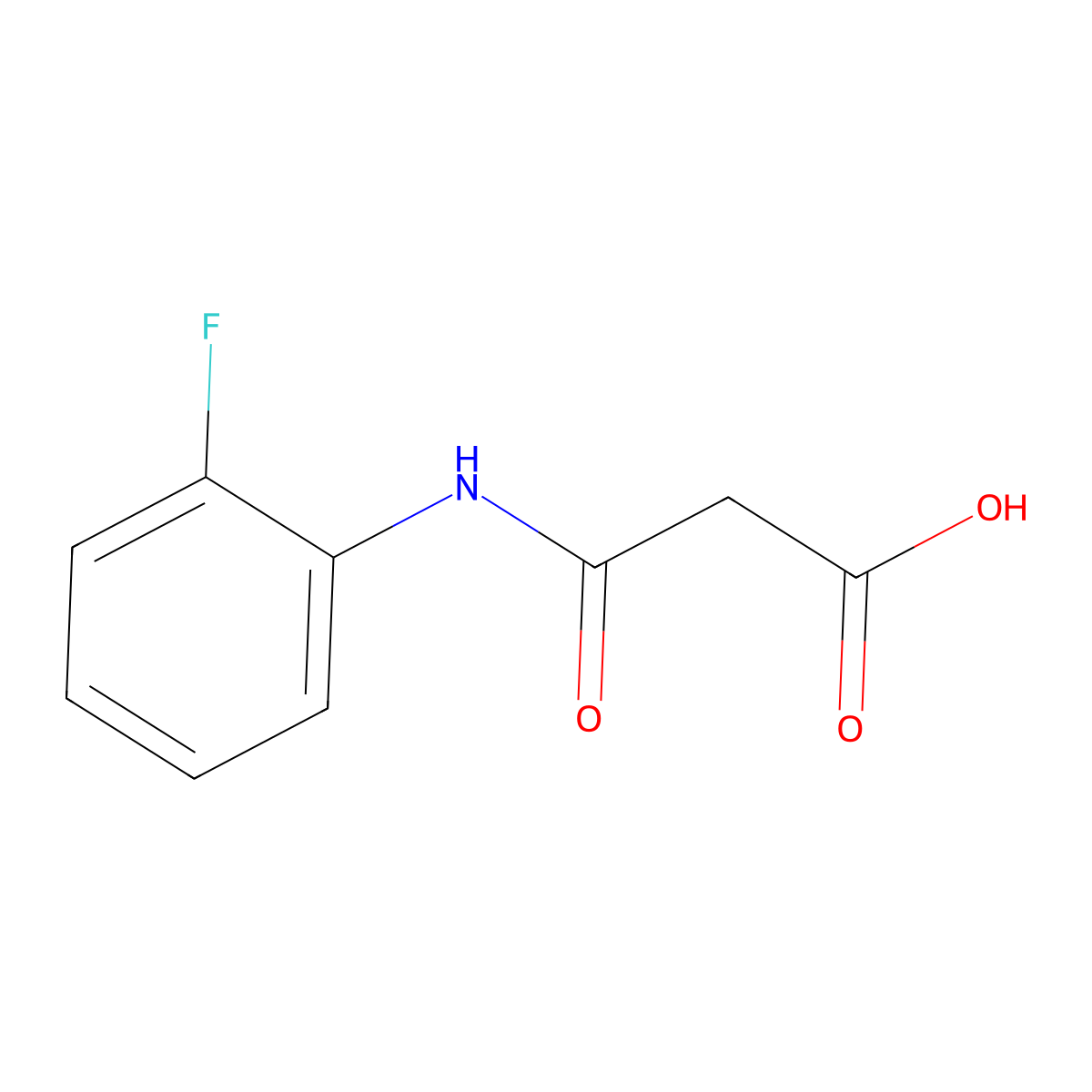 2-[(2-Fluorophenyl)carbamoyl]acetic acid molecular structure, CAS 148356-13-2