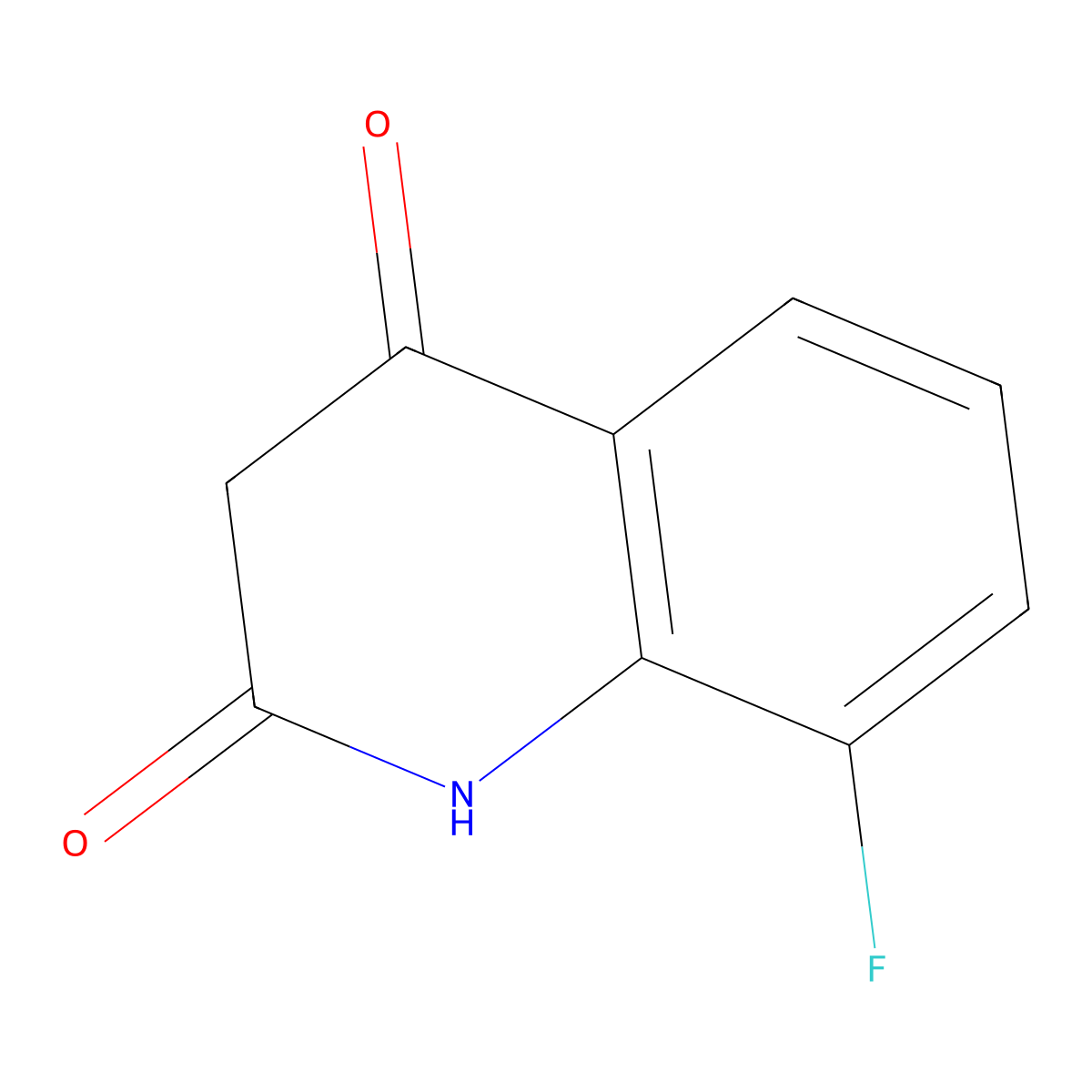 8-Fluoroquinoline-2,4(1H,3H)-dione molecular structure, CAS 148356-14-3