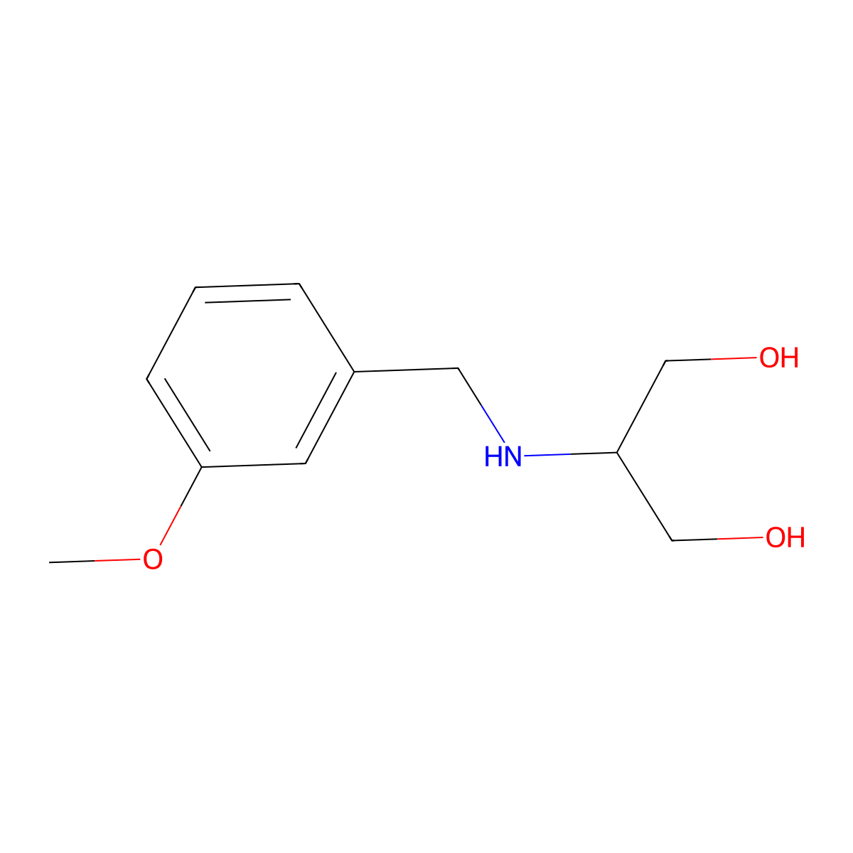 2-{[(3-Methoxyphenyl)methyl]amino}propane-1,3-diol molecular structure, CAS 1483561-65-4