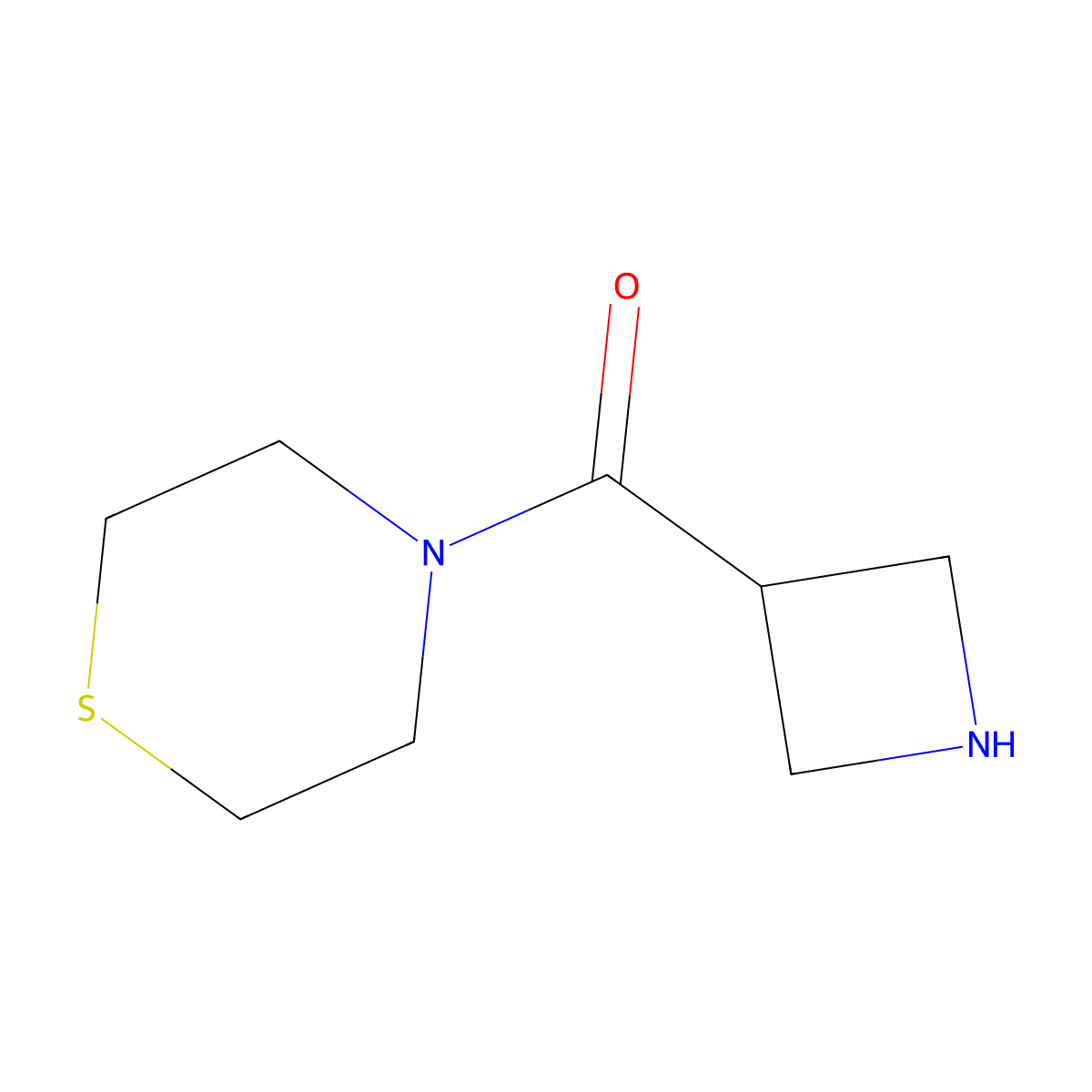 4-(Azetidine-3-carbonyl)thiomorpholine molecular structure, CAS 1483572-67-3