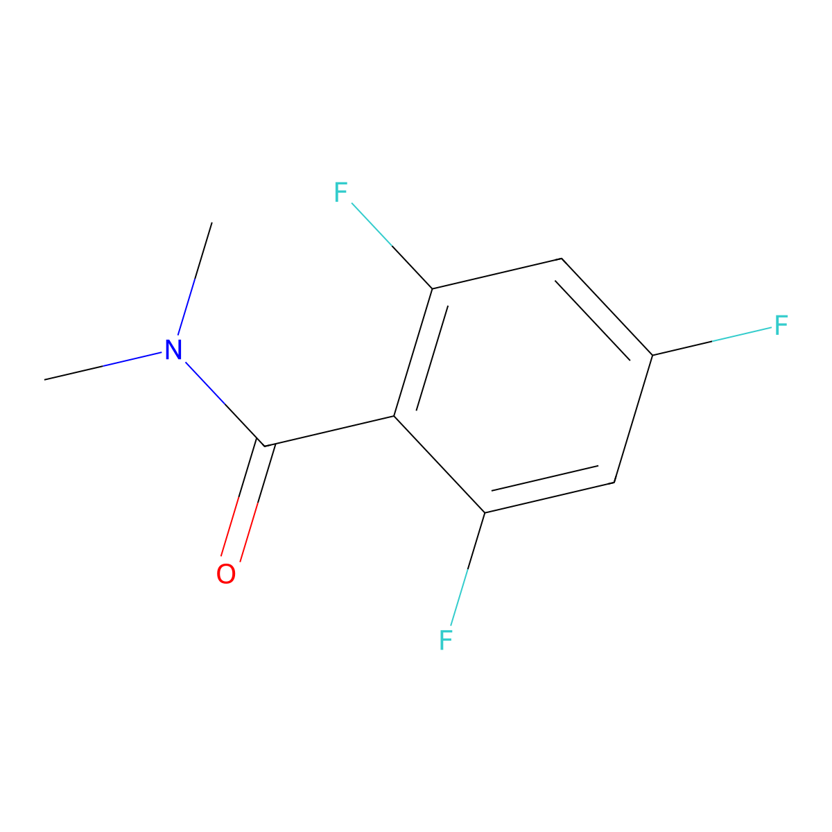 2,4,6-trifluoro-N,N-dimethylbenzamide molecular structure, CAS 1483579-63-0
