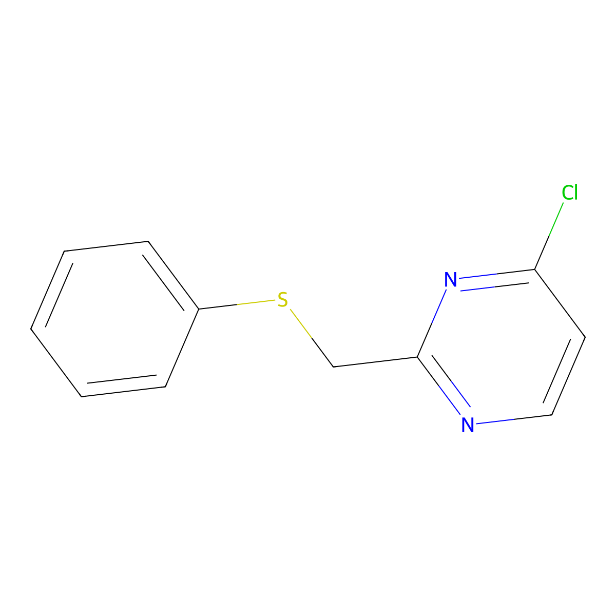 4-Chloro-2-[(phenylsulfanyl)methyl]pyrimidine molecular structure, CAS 1483584-61-7
