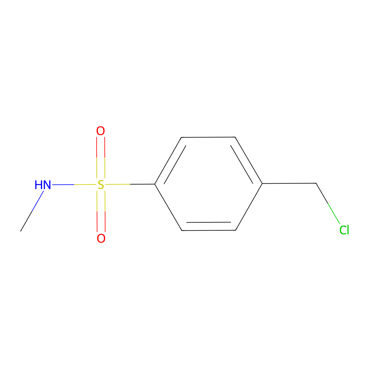 4-(chloromethyl)-N-methylbenzene-1-sulfonamide molecular structure, CAS 1483610-07-6