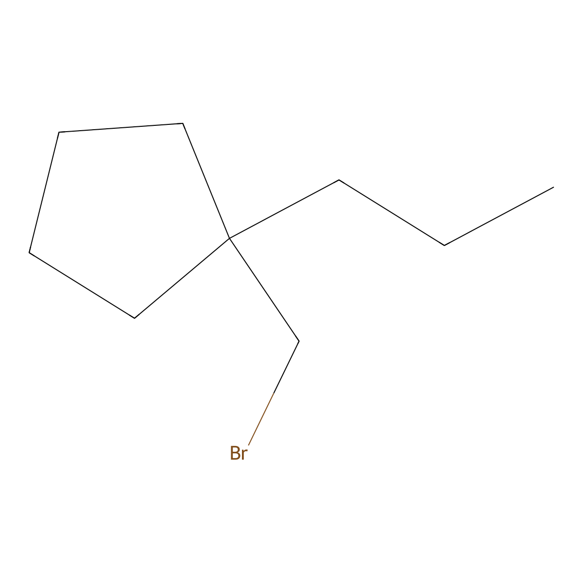 1-(Bromomethyl)-1-propylcyclopentane molecular structure, CAS 1483659-01-3