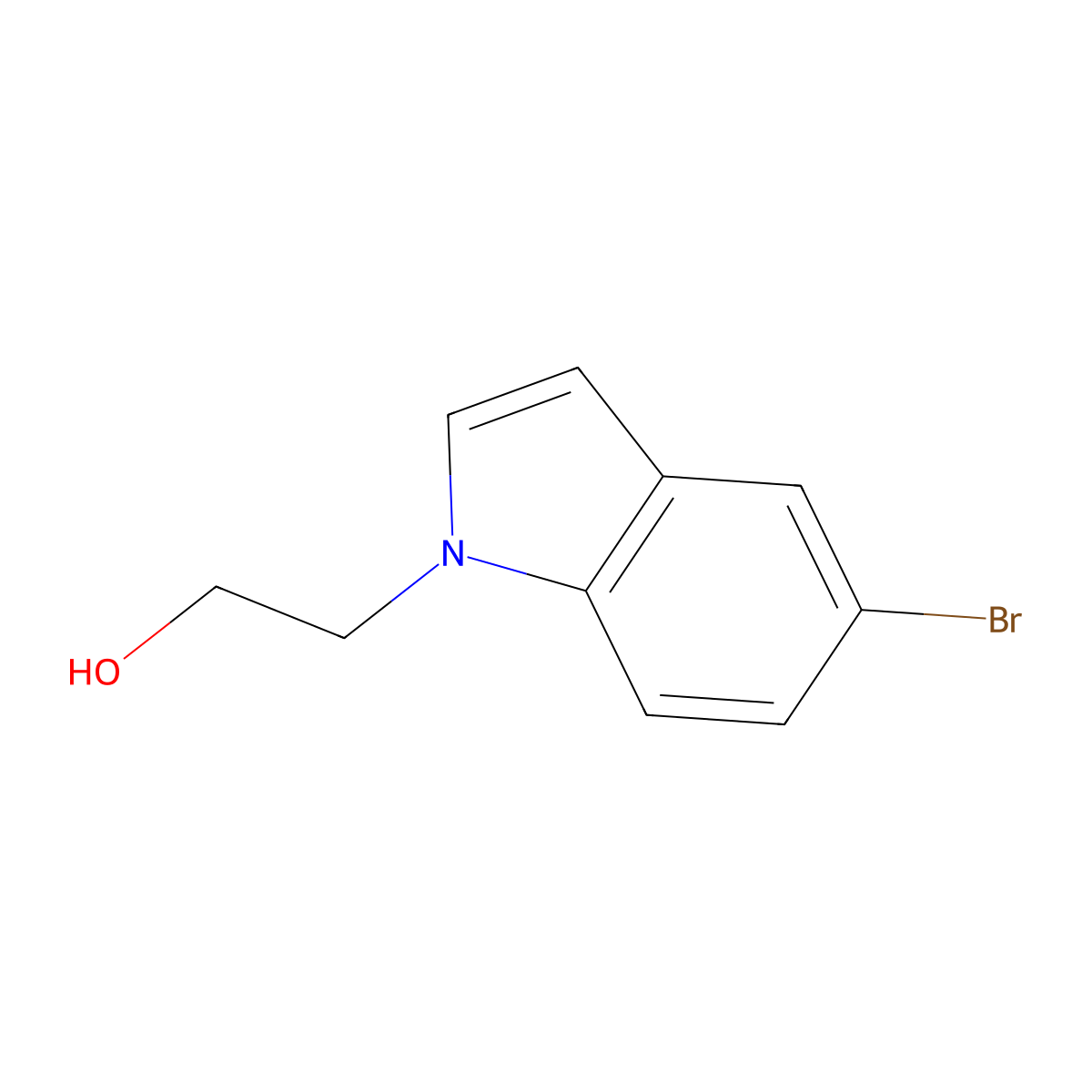 2-(5-Bromo-1H-indol-1-yl)ethanol molecular structure, CAS 148366-28-3
