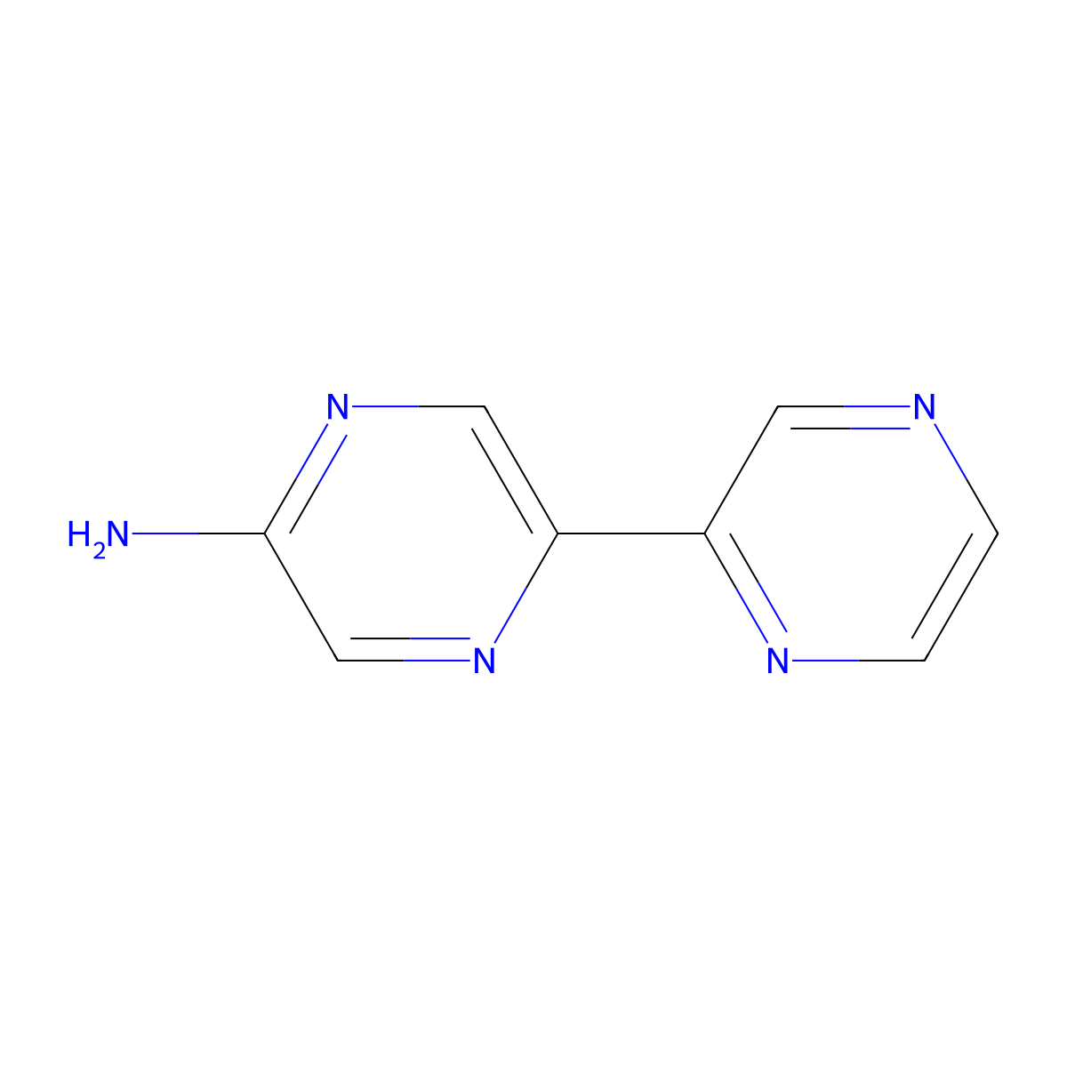 5-(Pyrazin-2-YL)pyrazin-2-amine molecular structure, CAS 1483685-76-2