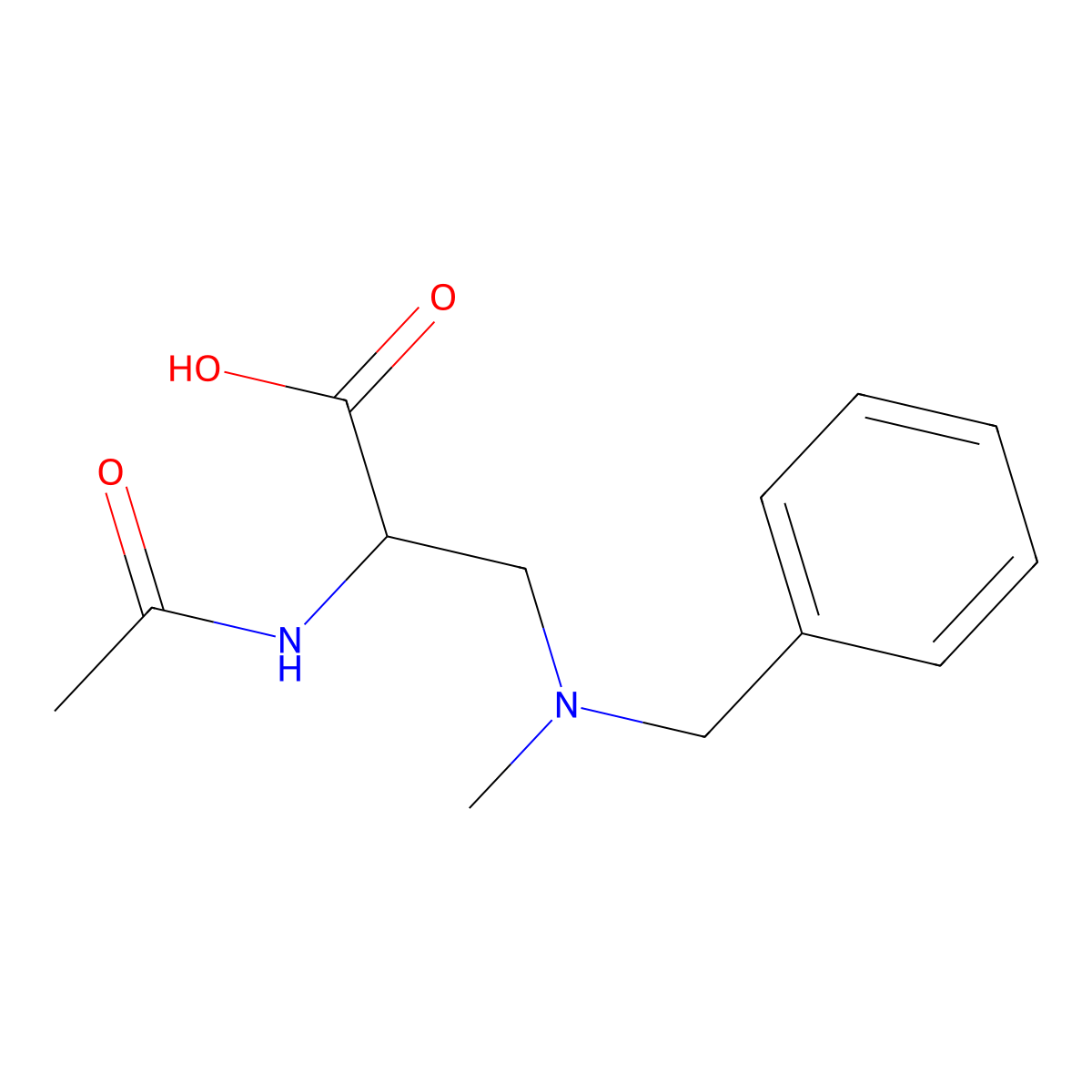 3-[Benzyl(methyl)amino]-2-acetamidopropanoic acid molecular structure, CAS 1483699-26-8