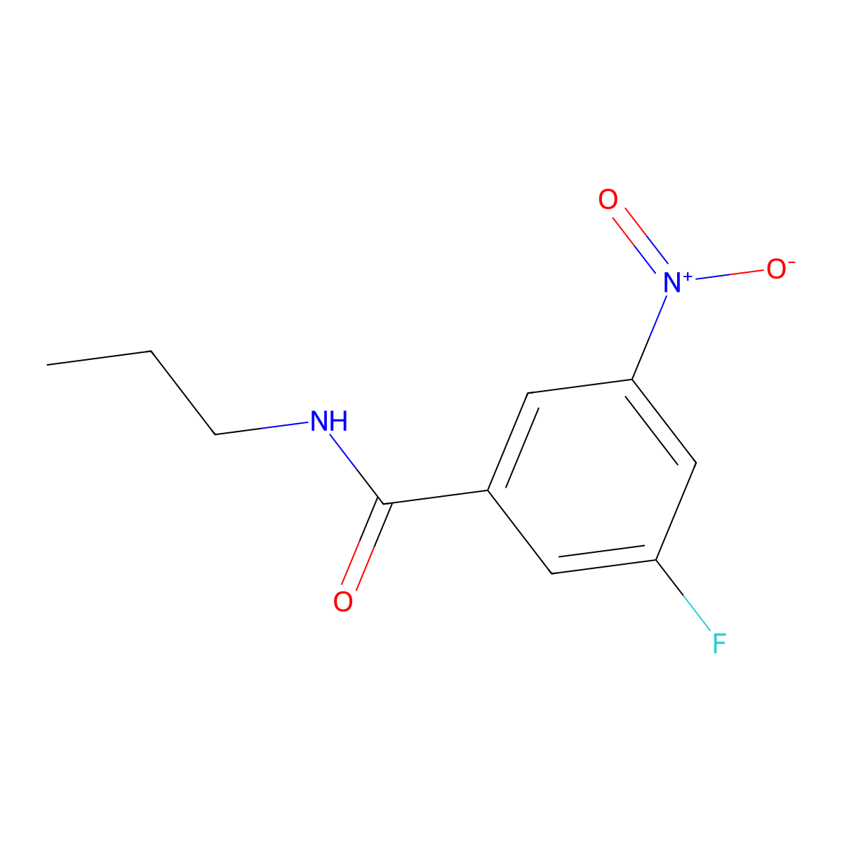 3-Fluoro-5-nitro-N-propylbenzamide molecular structure, CAS 1483707-99-8