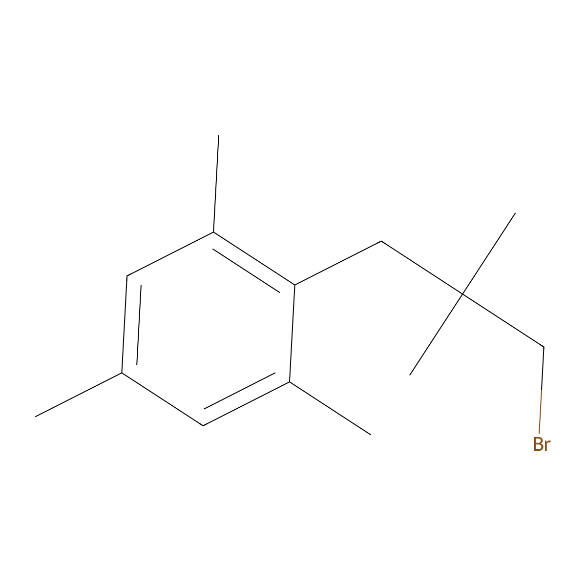 2-(3-Bromo-2,2-dimethylpropyl)-1,3,5-trimethylbenzene molecular structure, CAS 1483730-36-4