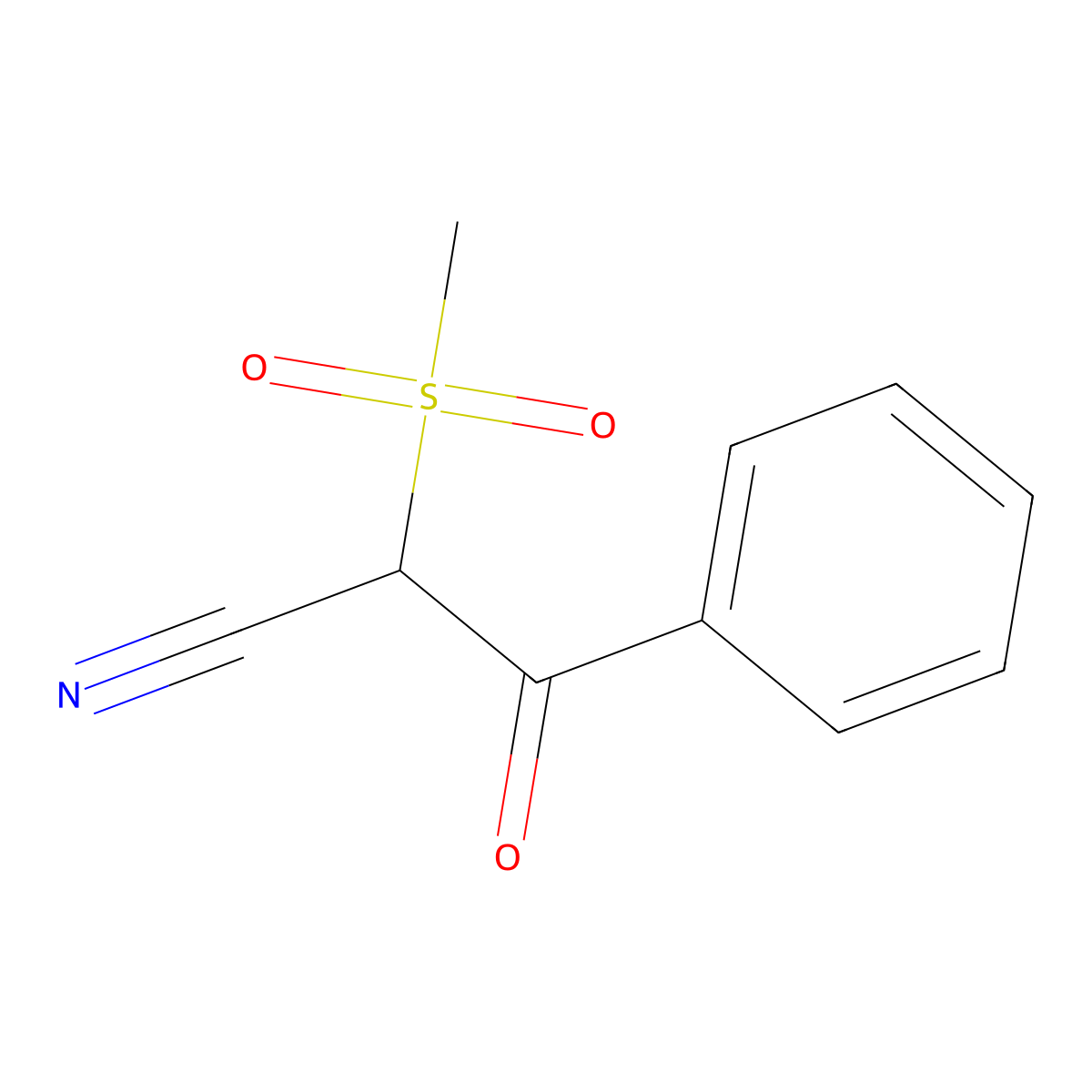 2-Methanesulfonyl-3-oxo-3-phenylpropanenitrile molecular structure, CAS 1483730-95-5