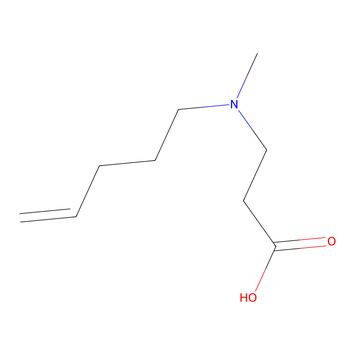 3-(Methyl(pent-4-en-1-yl)amino)propanoic acid molecular structure, CAS 1483741-77-0