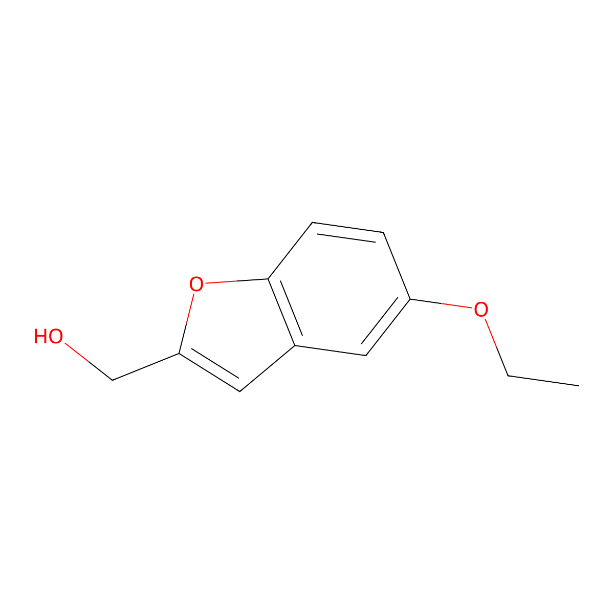 (5-Ethoxy-1-benzofuran-2-yl)methanol molecular structure, CAS 1483759-35-8