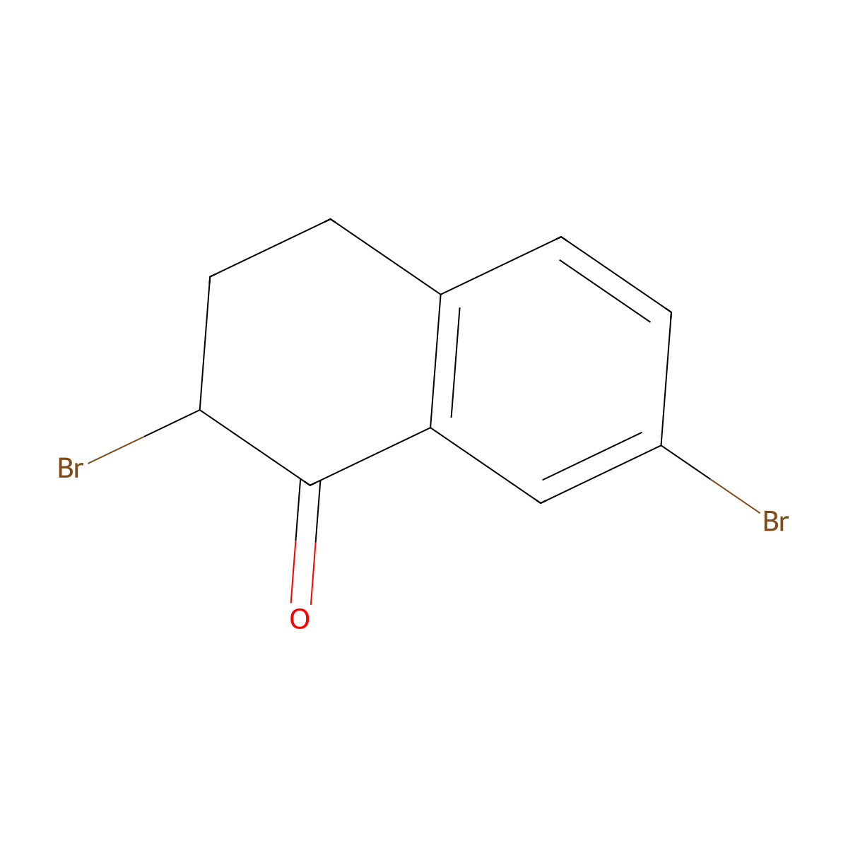 2,7-Dibromo-3,4-dihydronaphthalen-1(2H)-one molecular structure, CAS 148378-71-6
