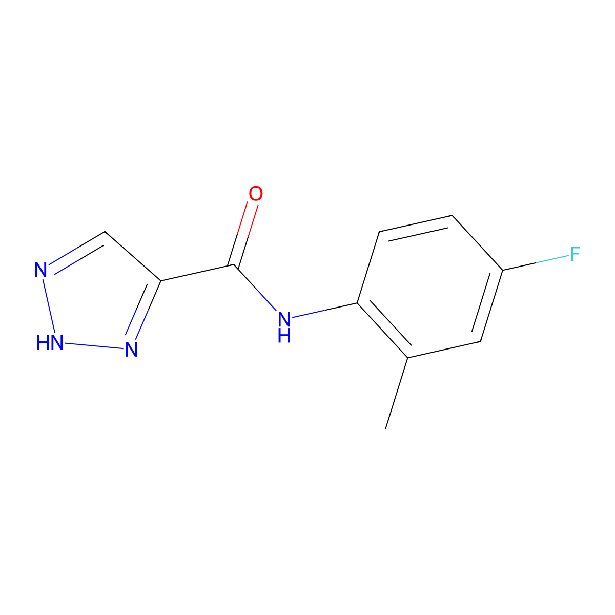 N-(4-fluoro-2-methylphenyl)-1H-1,2,3-triazole-5-carboxamide molecular structure, CAS 1483791-86-1