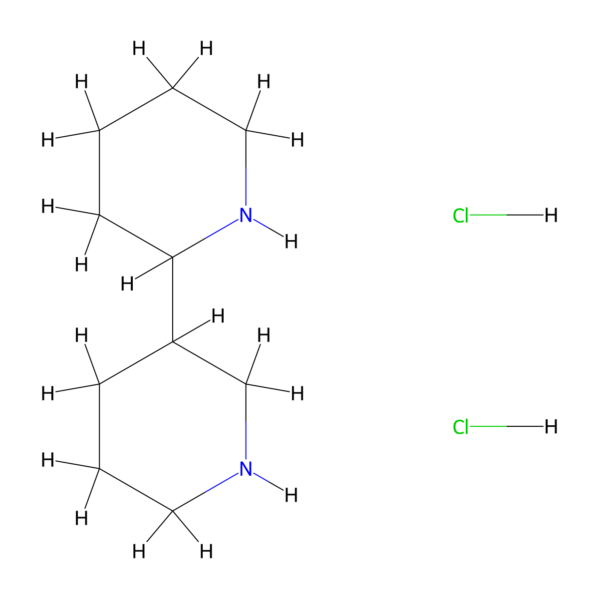 2-(Piperidin-3-yl)piperidine dihydrochloride molecular structure, CAS 14838-06-3