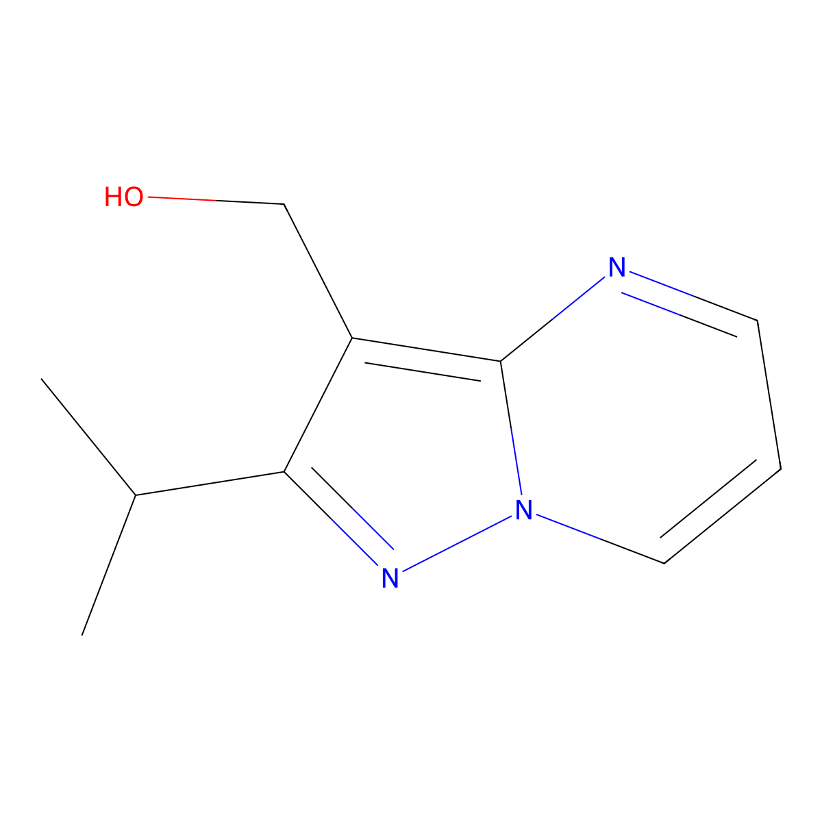 [2-(Propan-2-YL)pyrazolo[1,5-A]pyrimidin-3-YL]methanol molecular structure, CAS 1483823-38-6