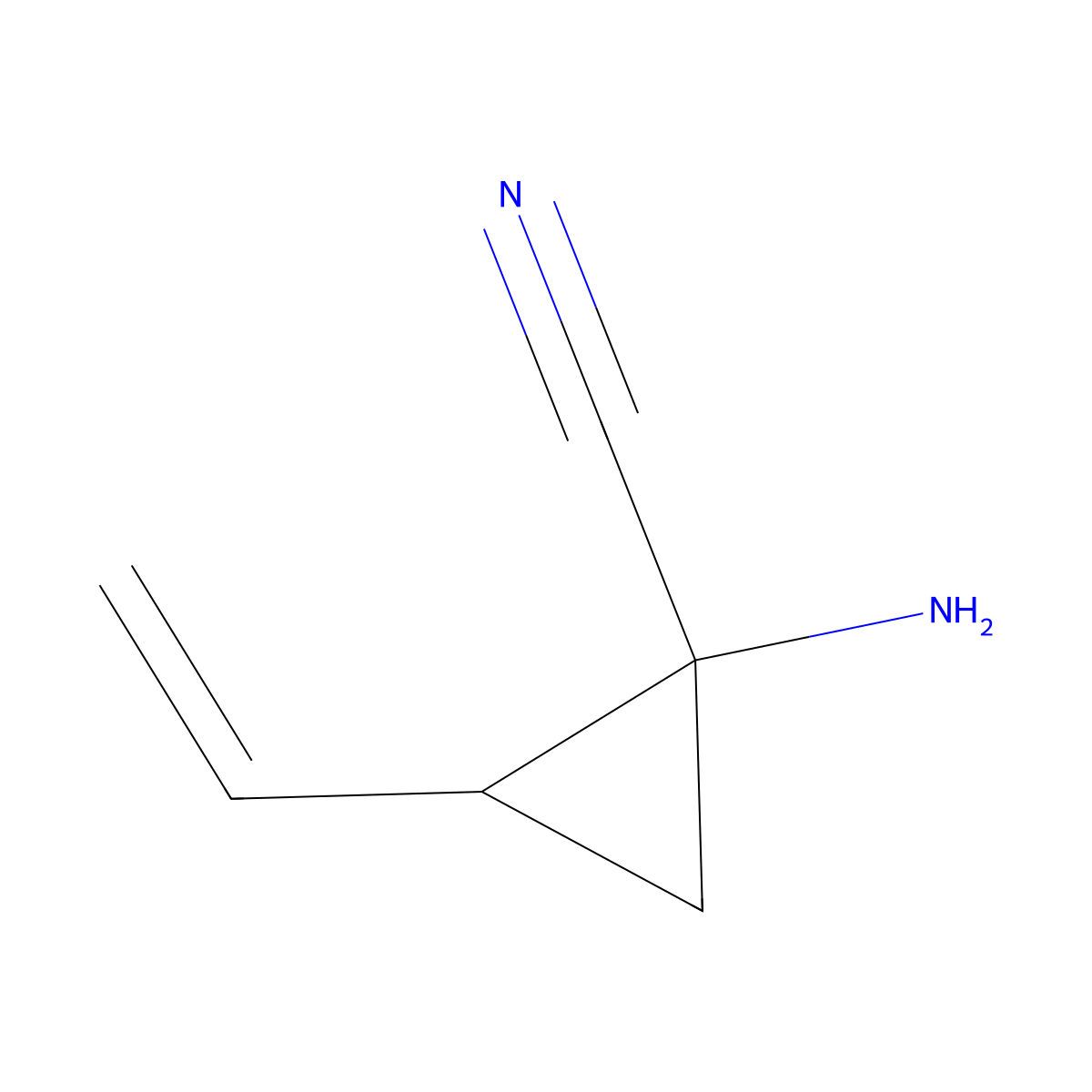 1-Amino-2-ethenylcyclopropane-1-carbonitrile molecular structure, CAS 1483826-14-7