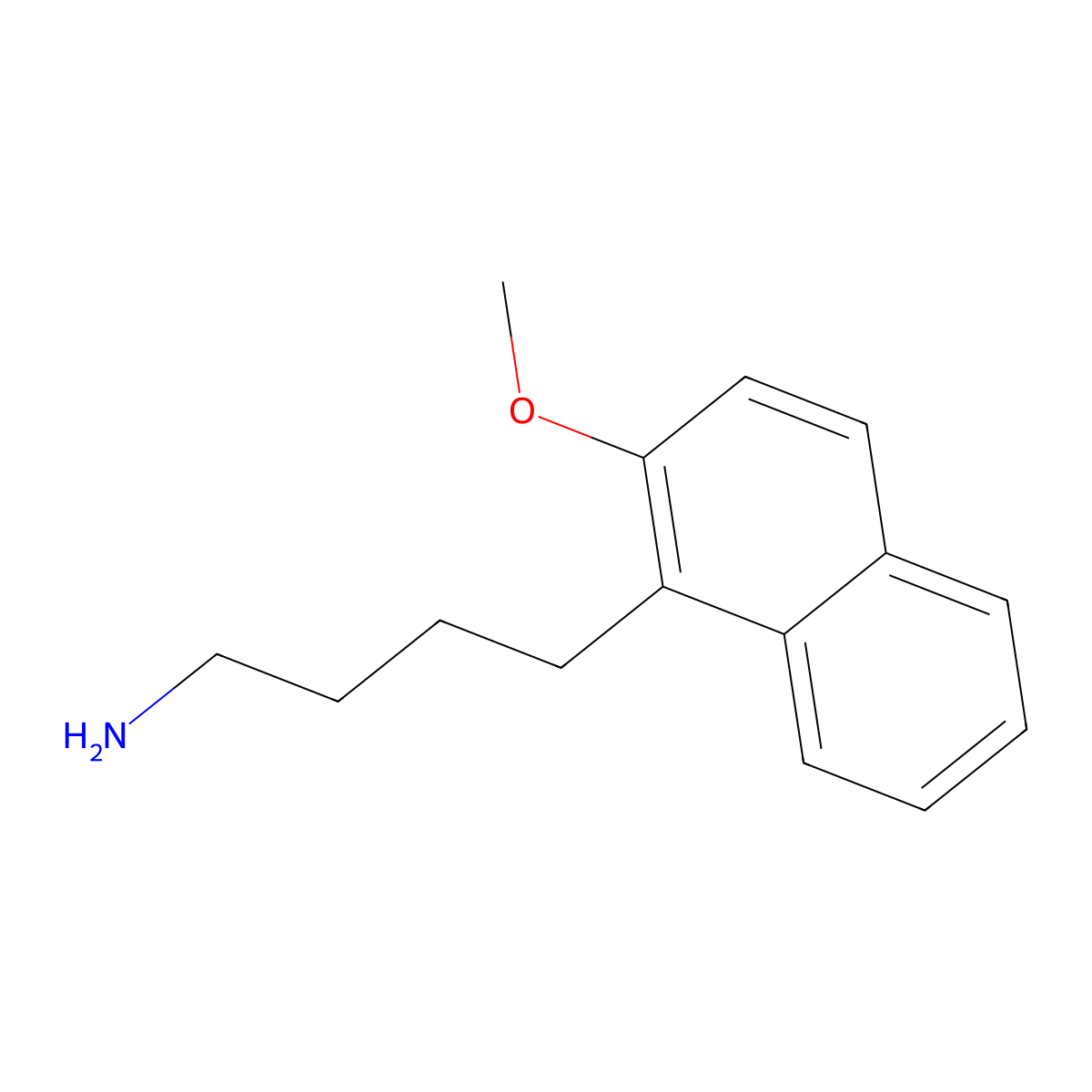 4-(2-Methoxynaphthalen-1-yl)butan-1-amine molecular structure, CAS 1483841-31-1