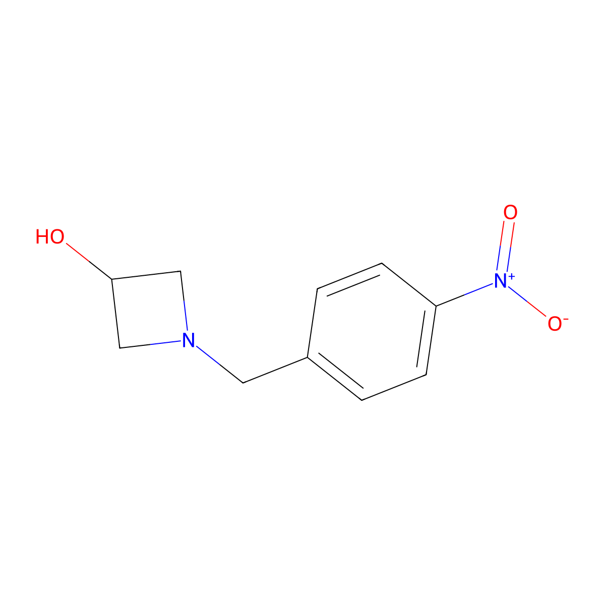 1-(4-Nitrobenzyl)azetidin-3-ol molecular structure, CAS 1483848-13-0