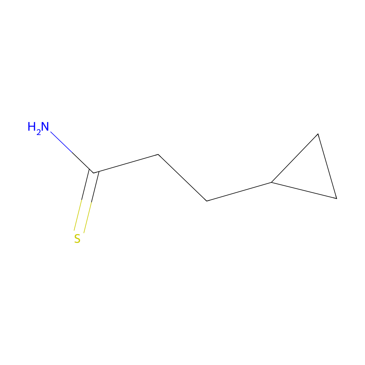 3-Cyclopropylpropanethioamide molecular structure, CAS 1483862-83-4