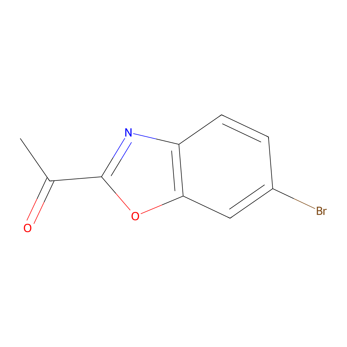 1-(6-Bromobenzo[d]oxazol-2-yl)ethanone molecular structure, CAS 1483869-18-6