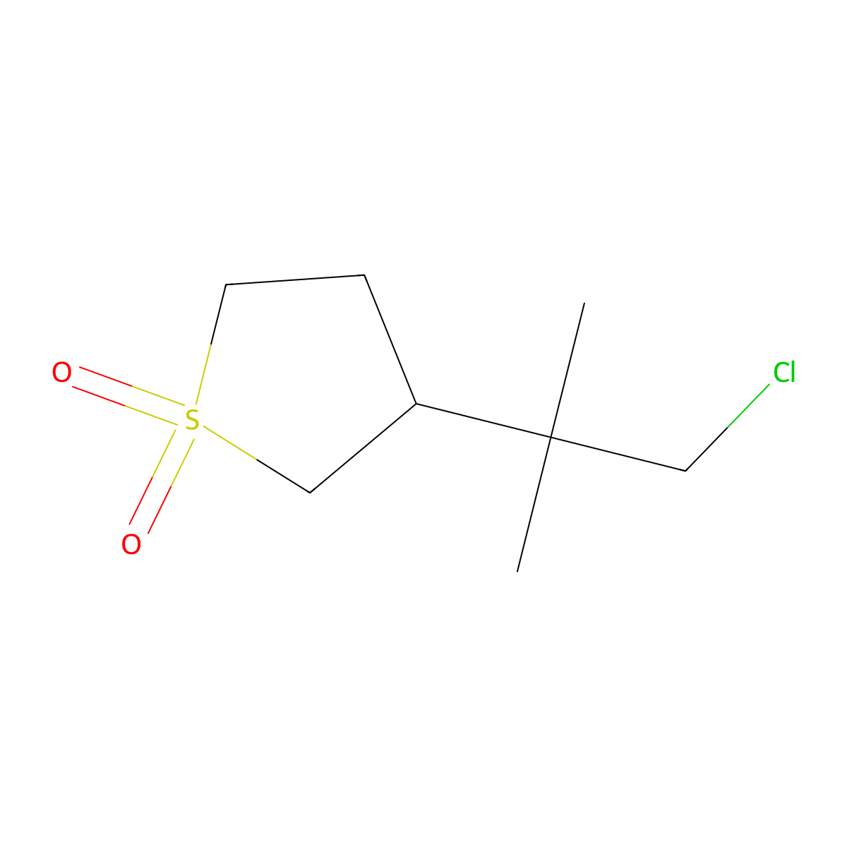 3-(1-Chloro-2-methylpropan-2-yl)-1lambda6-thiolane-1,1-dione molecular structure, CAS 1483870-80-9